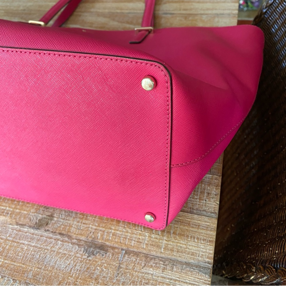 KATE SPADE ♠️ Pink Saffiano Leather Tote - Picture 6 of 7